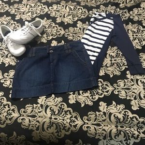 Dark Wash Denim Skirt